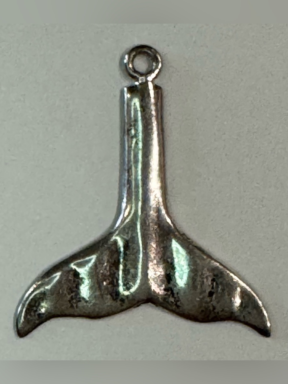 Vintage Sterling 925 Silver Whale Tale Pendant